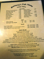 Monterey Fish House menu