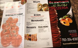 Valentino’s Pizzeria menu