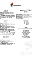 La Malinche Spanish And Mexican Tapas menu