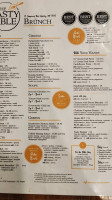 The Tasty Table menu