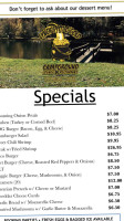 Lynch's Pot O' Gold menu