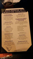 Avon Brewing Company menu