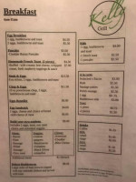 Kelly Grill menu
