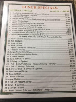 Texas Cajun Cafe menu