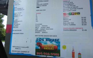 The Dog House menu