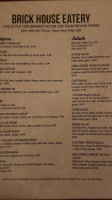 Jackie's Brickhouse Eatery menu