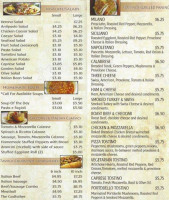 Avanti Cafe menu