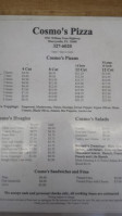 Cosmo's Pizza menu