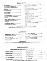 Feng Asian Bistro Hibachi menu