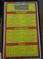 Burger Shack menu