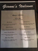 Cafe Gianni menu