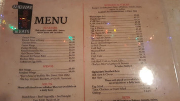 Midway Tavern menu