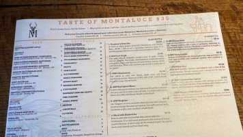 Montaluce Winery menu