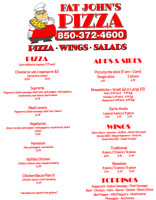 Fat John's Pizza menu