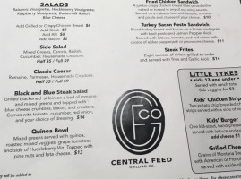 Central Feed Grilling Company menu