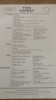 The Osprey menu