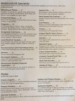 The Wheelhouse Crowsnest menu