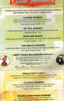 Bisbee's Table menu