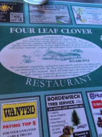 Four Leaf Clover menu