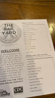 The Railyard menu