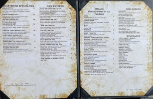 Mint Indian Cuisine menu