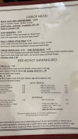 Breakfast In America menu