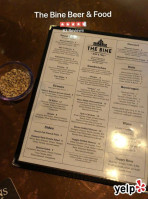 The Bine Beer Food menu