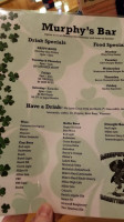 Murphy's Tavern menu