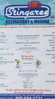 Stingaree Restaurant & Marina menu