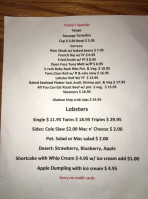 Wheelock Inn menu