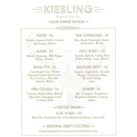 Kiesling menu