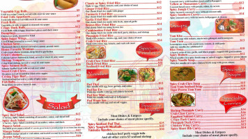 Spicy Sugar Thai menu