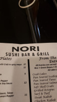 Nori Sushi And Grill menu