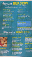 Welch's Riverside menu