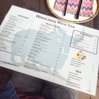 Himalayan Wild Yak menu