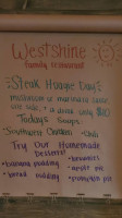 West Shine Family menu