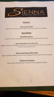 Sienna El Dorado Hills menu