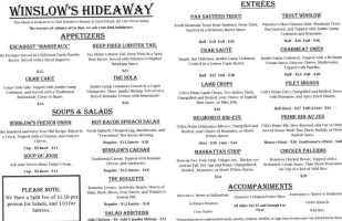 Winslow's Hideaway food