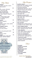 La Provence menu