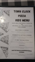 Town Clock Pizza menu