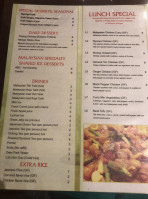 Malaysian Kopitiam menu