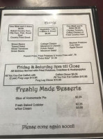 Pete's Diner menu