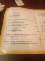 Pho Le Lai menu