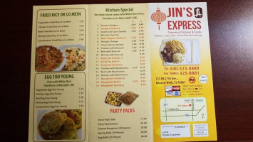 Jin's Express menu