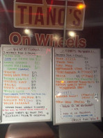 Tiano's On Wheels menu