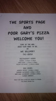 Poor Gary's Pizza food