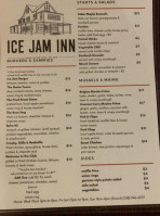 Ice Jam Inn menu
