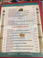 India Mahal menu
