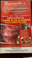 El Conuco Colombiano menu