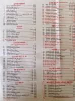 Hua Mei menu